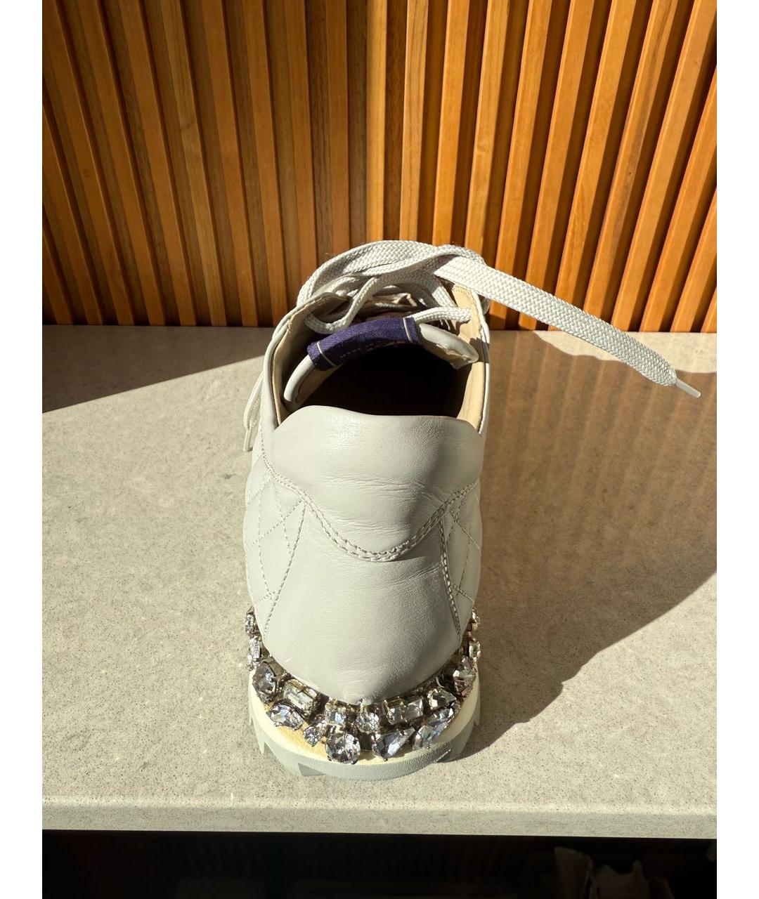 LE SILLA Серые кожаные кроссовки, фото 5