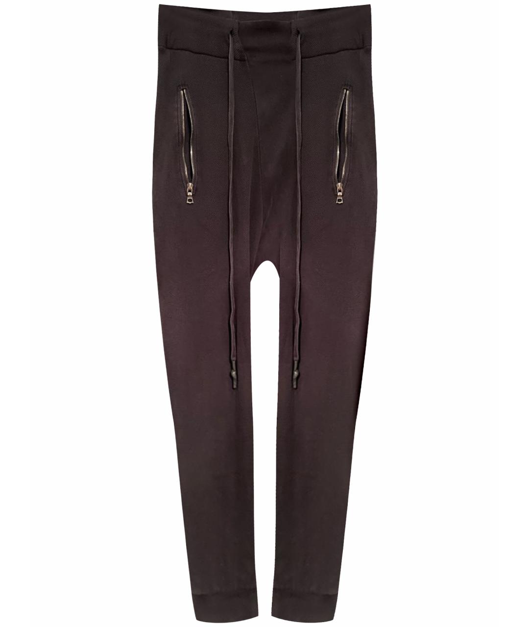 11 BY BORIS BIDJAN SABERI Черные хлопковые повседневные брюки, фото 1