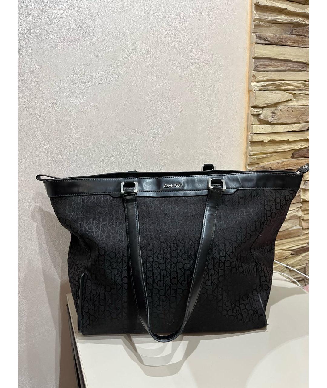 CALVIN KLEIN Черная тканевая сумка через плечо, фото 2