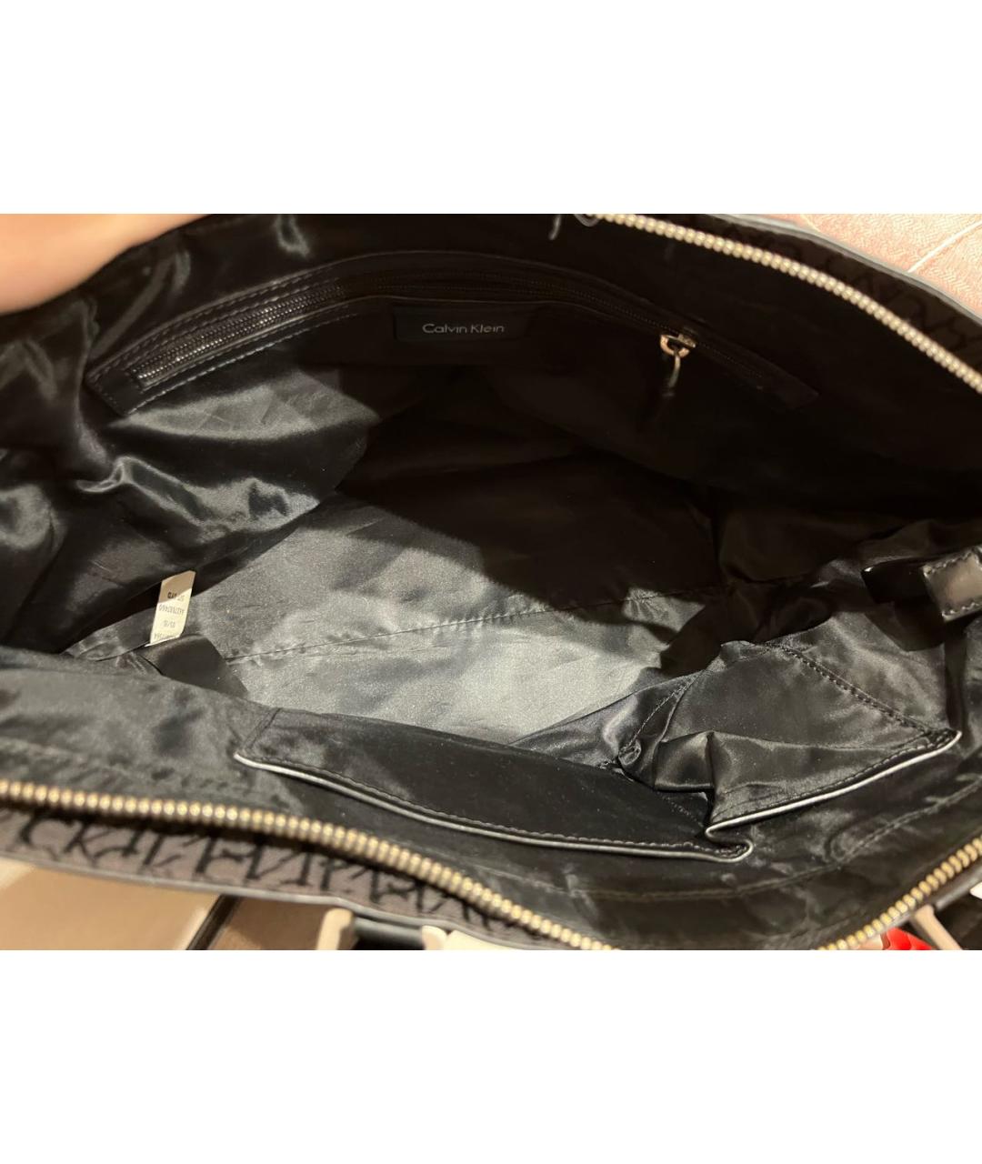 CALVIN KLEIN Черная тканевая сумка через плечо, фото 4