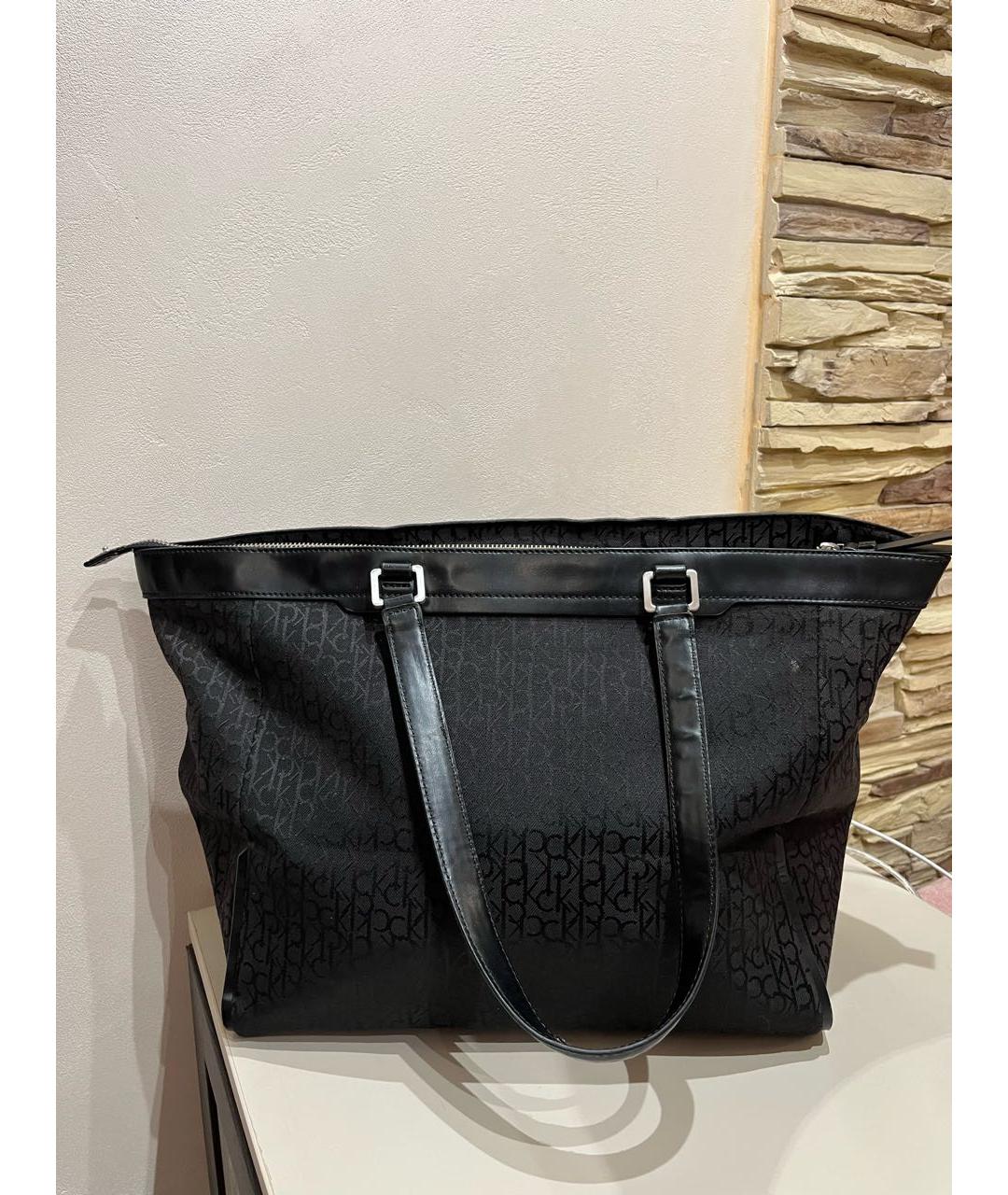 CALVIN KLEIN Черная тканевая сумка через плечо, фото 3