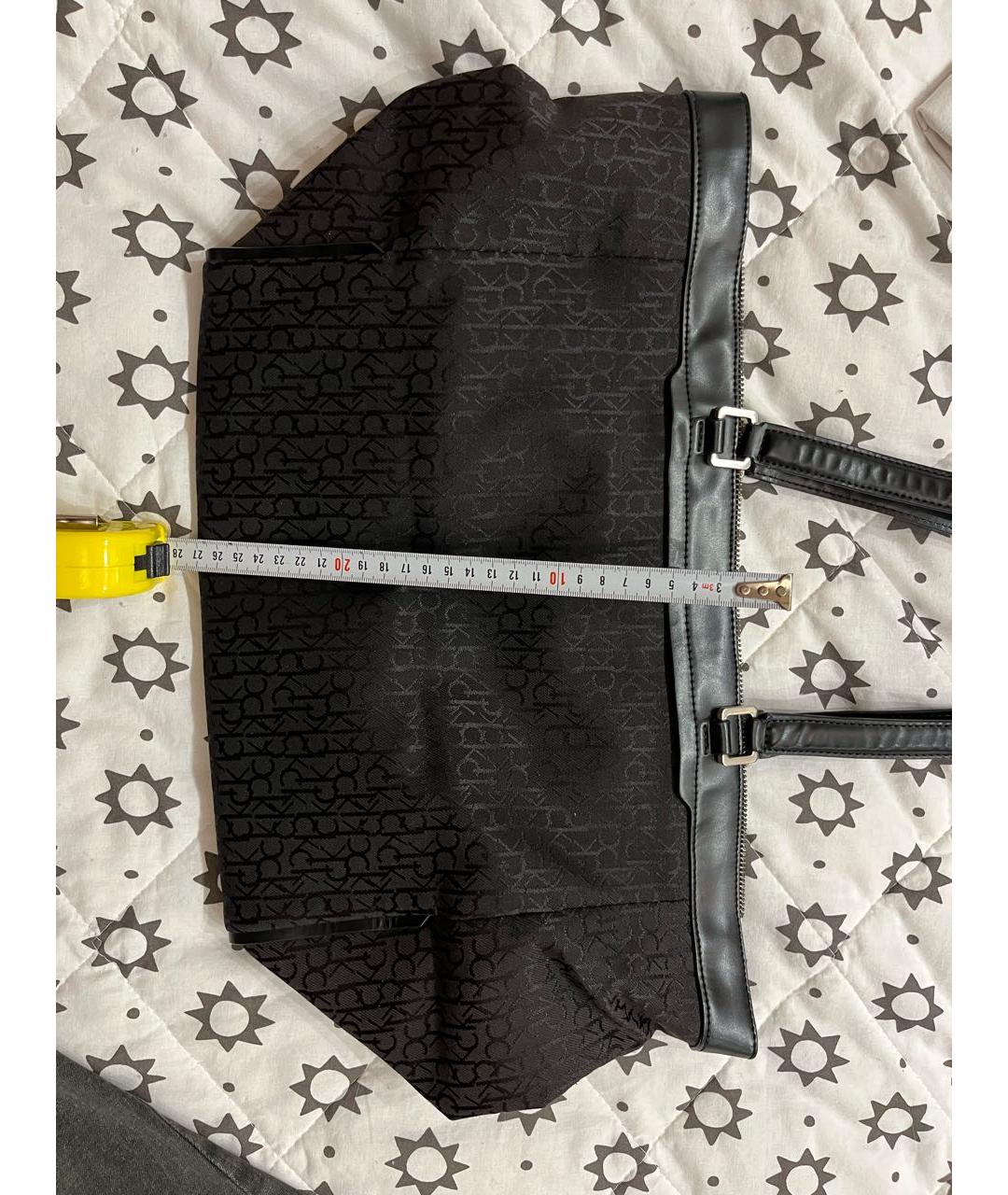 CALVIN KLEIN Черная тканевая сумка через плечо, фото 6