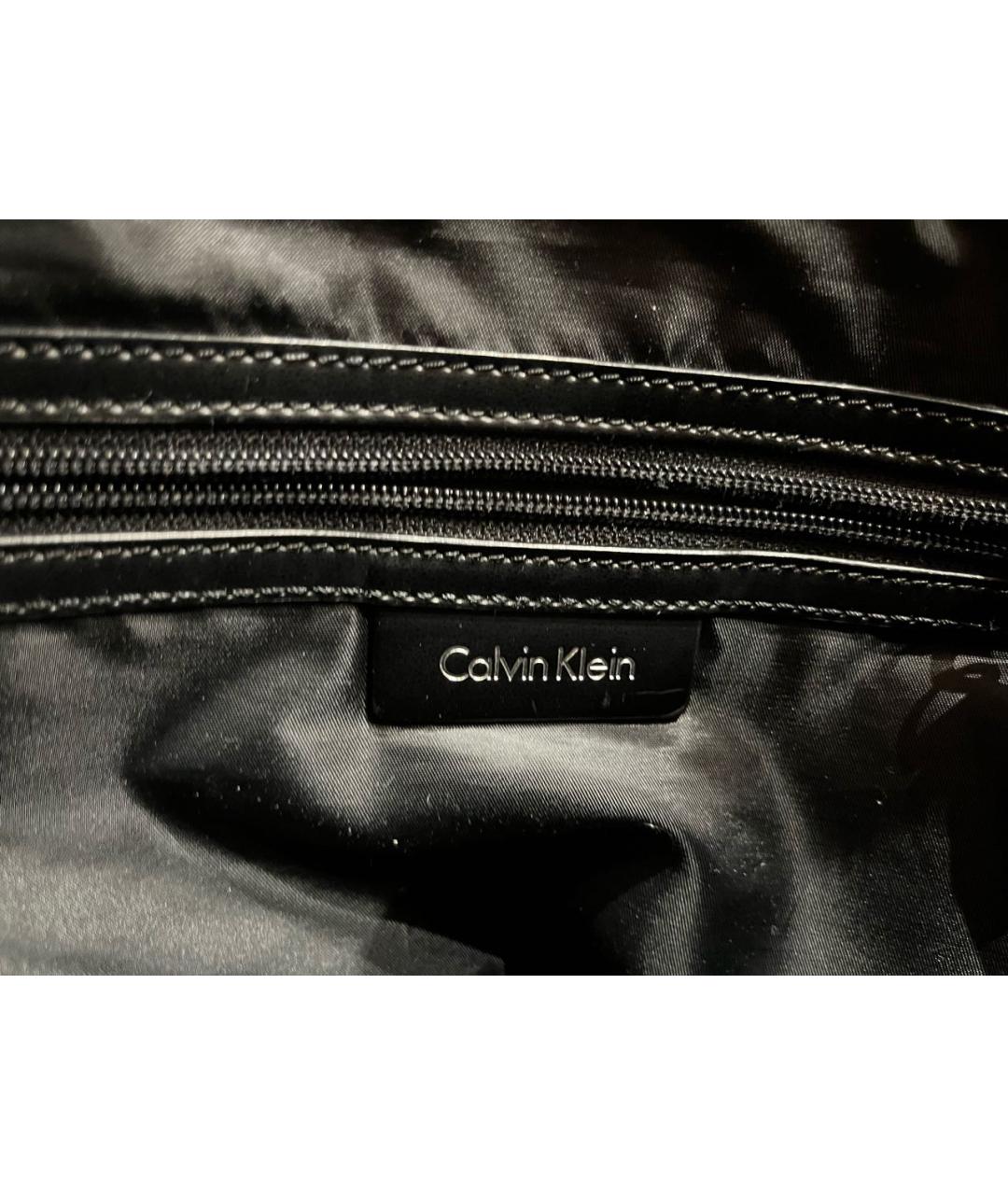 CALVIN KLEIN Черная тканевая сумка через плечо, фото 5