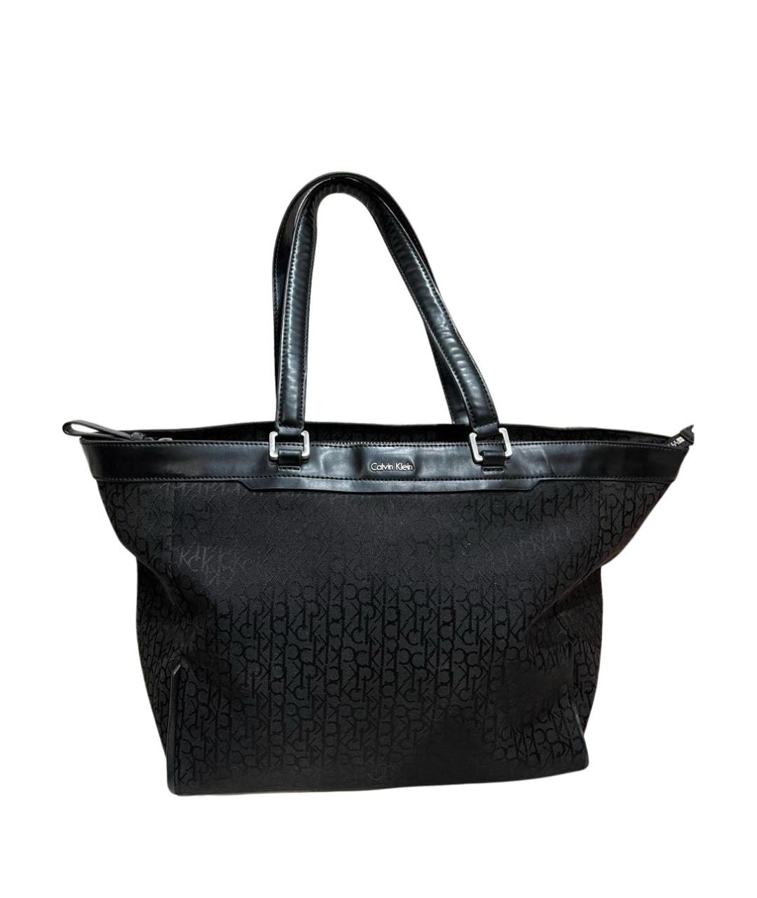 CALVIN KLEIN Черная тканевая сумка через плечо, фото 1