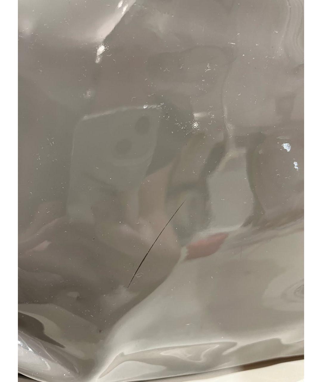 ARMANI JEANS Антрацитовая сумка через плечо из лакированной кожи, фото 4