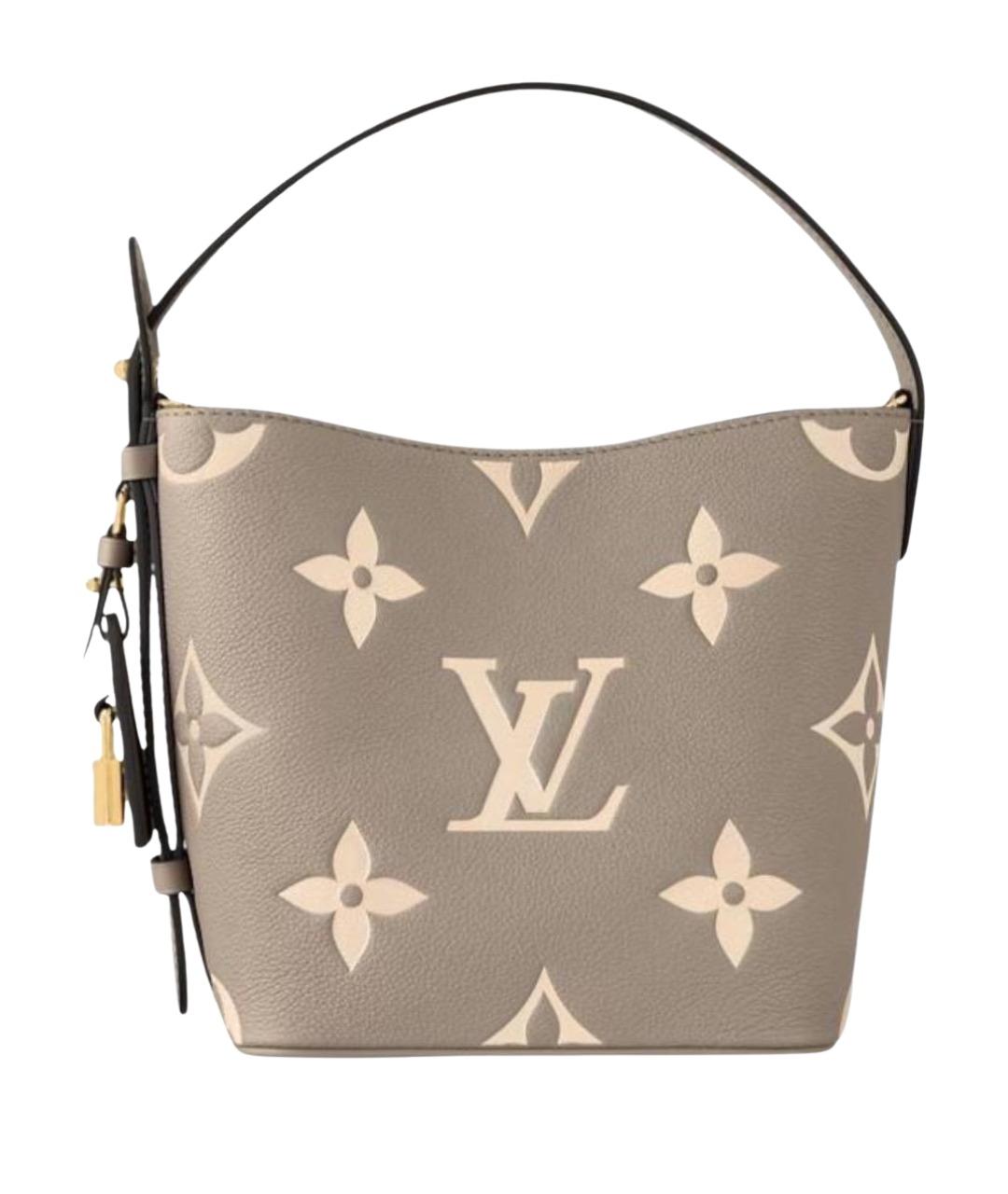 LOUIS VUITTON Серая кожаная сумка через плечо, фото 1