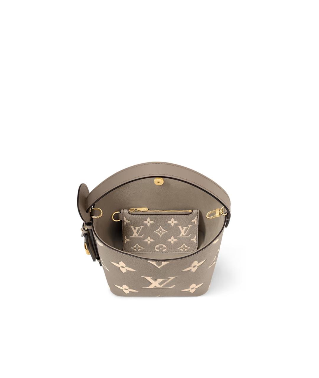 LOUIS VUITTON Серая кожаная сумка через плечо, фото 2