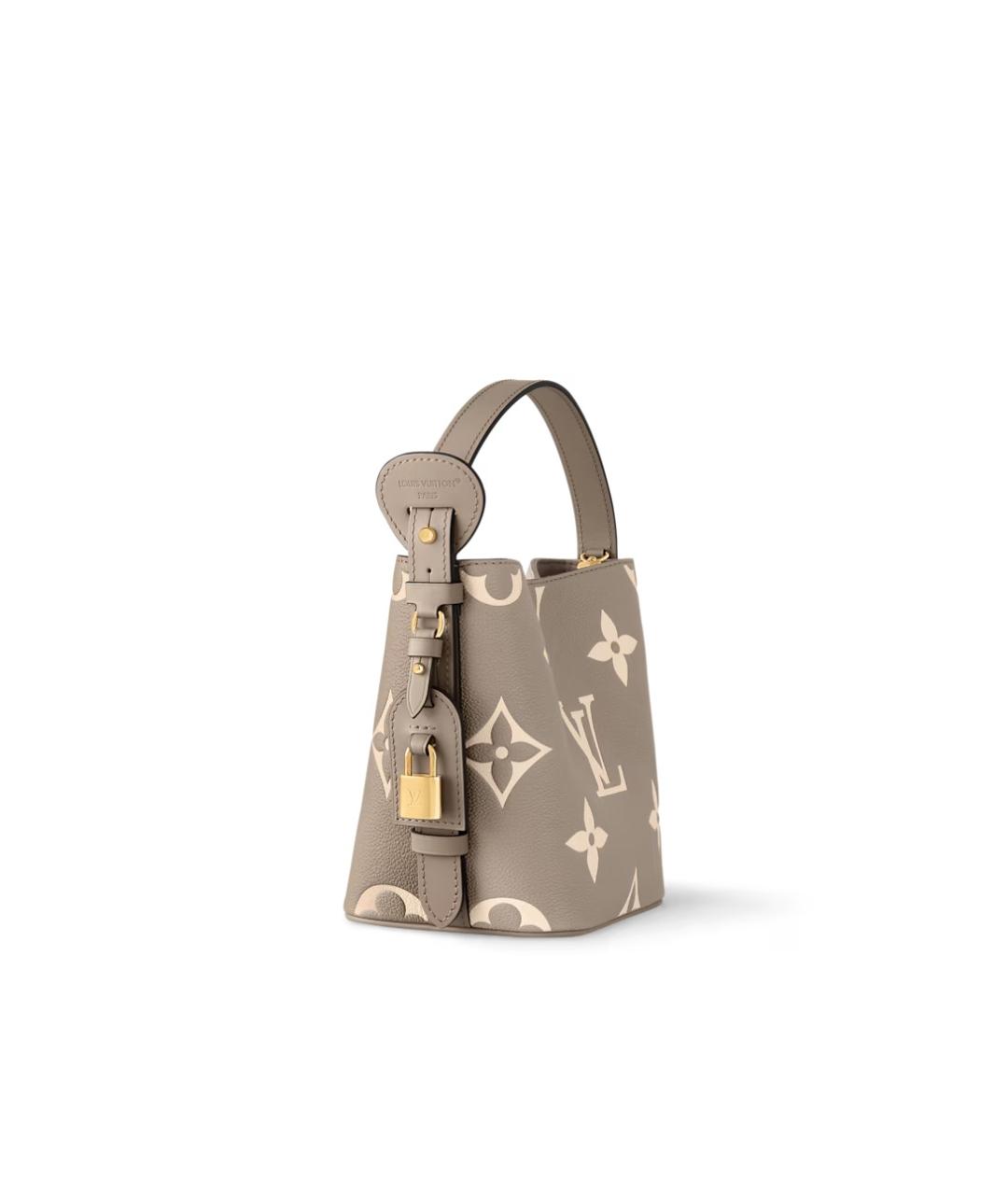 LOUIS VUITTON Серая кожаная сумка через плечо, фото 3