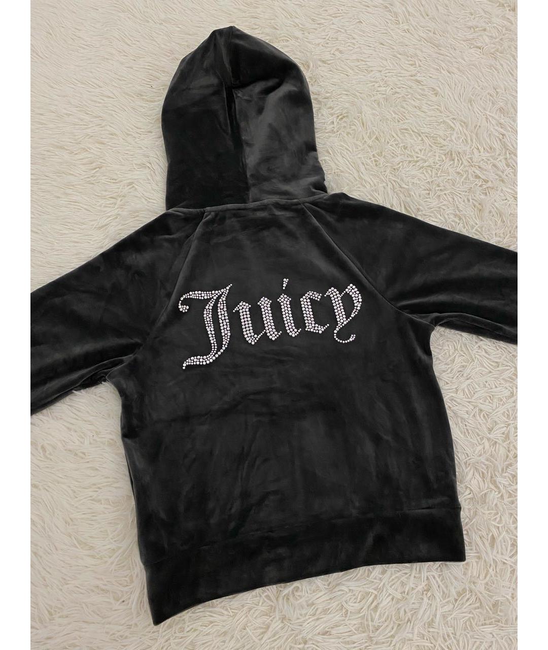 JUICY COUTURE Антрацитовый велюровый спортивные костюмы, фото 4