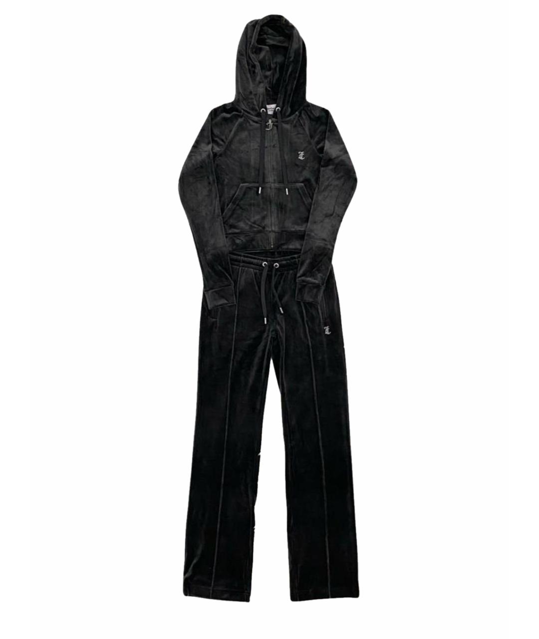 JUICY COUTURE Антрацитовый велюровый спортивные костюмы, фото 1