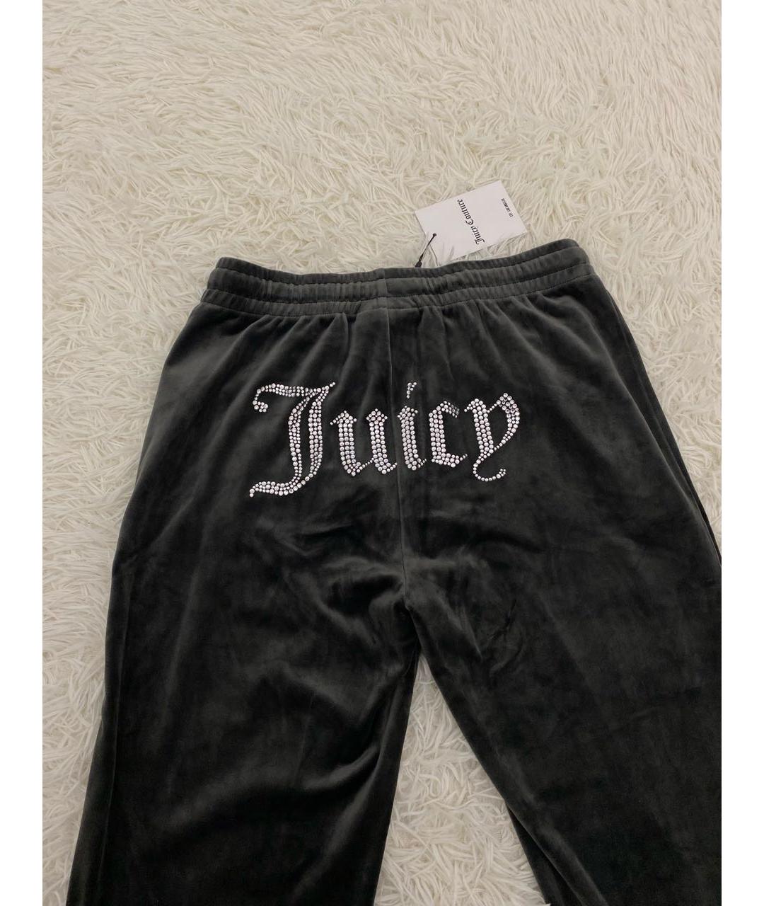 JUICY COUTURE Антрацитовый велюровый спортивные костюмы, фото 5