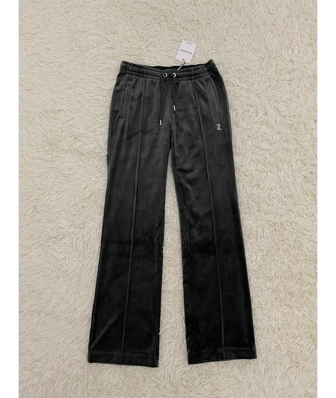 JUICY COUTURE Антрацитовый велюровый спортивные костюмы, фото 3