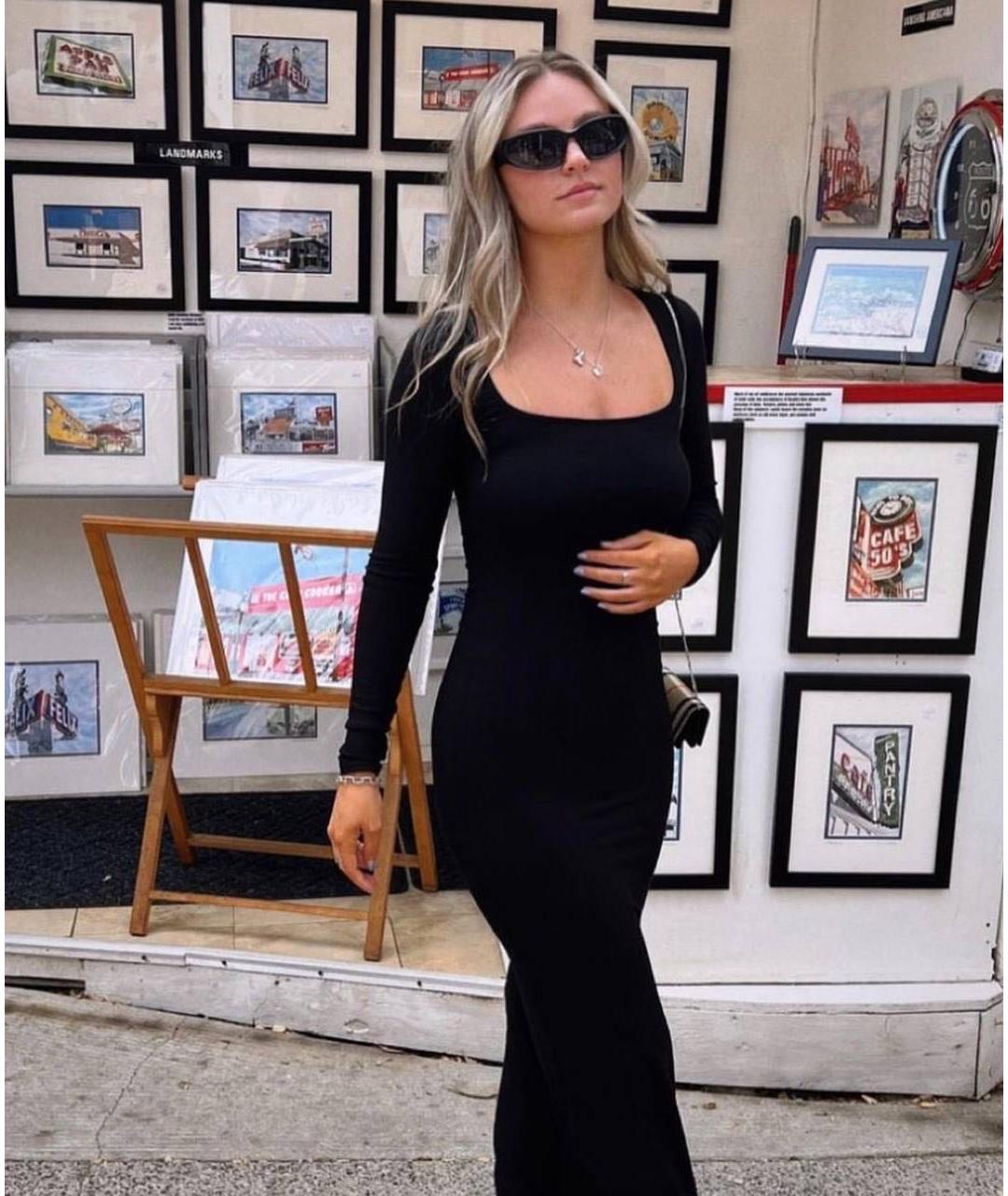 SKIMS Черное вечернее платье, фото 5