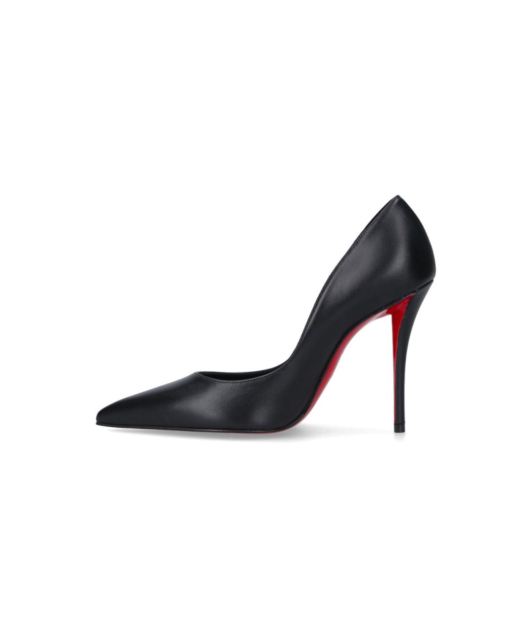 CHRISTIAN LOUBOUTIN Черные кожаные туфли, фото 3
