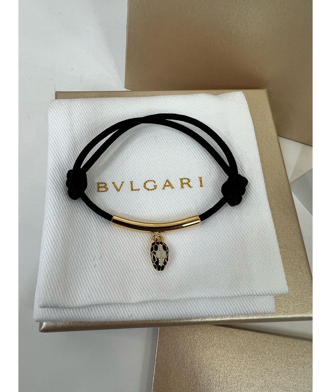 BVLGARI Черный латунный браслет, фото 4