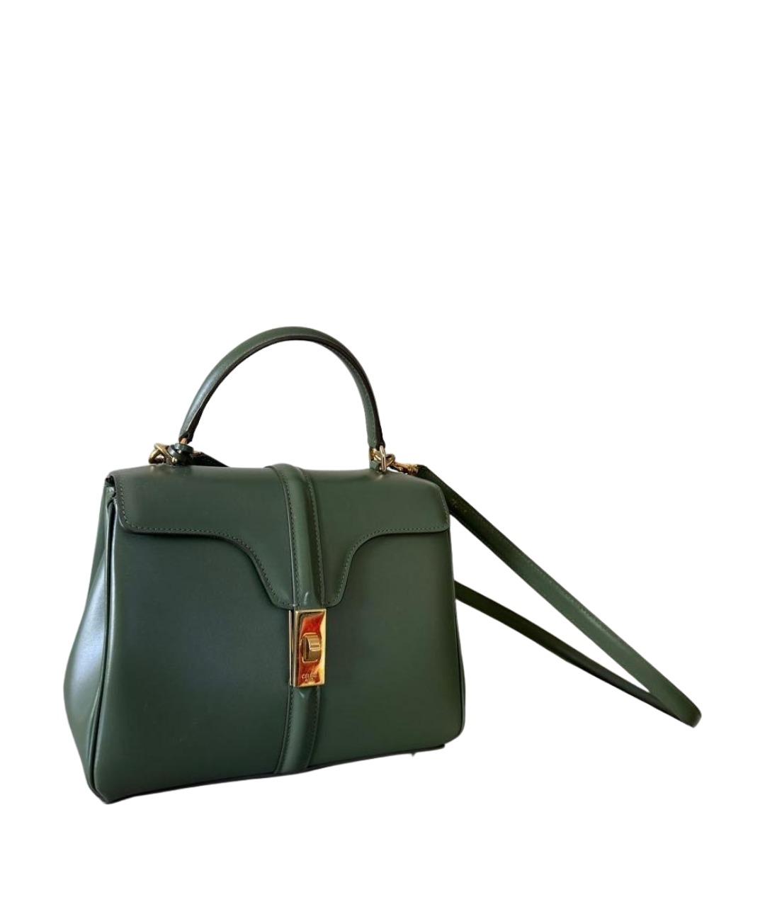 CELINE Зеленая кожаная сумка через плечо, фото 1