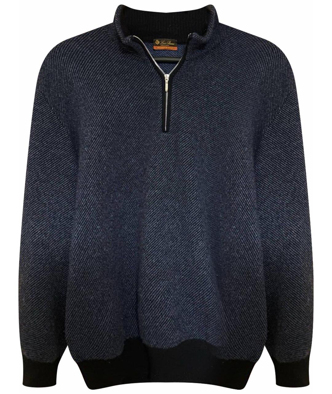 LORO PIANA Темно-синий кашемировый джемпер / свитер, фото 1