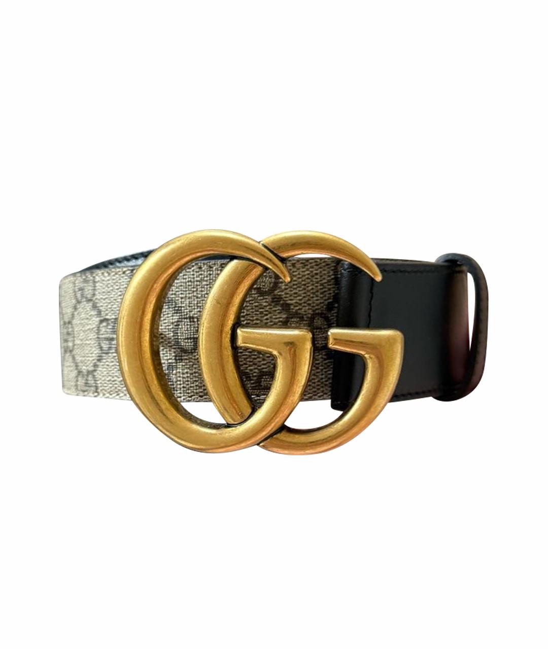 GUCCI Бежевый кожаный ремень, фото 1