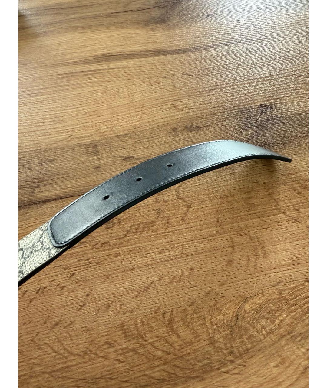 GUCCI Бежевый кожаный ремень, фото 5