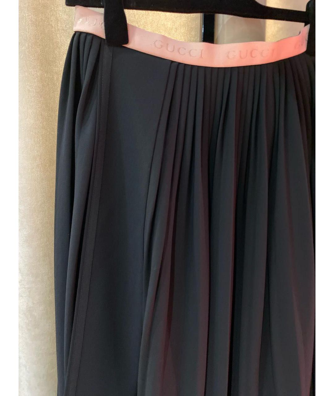 GUCCI Черная шерстяная юбка миди, фото 8