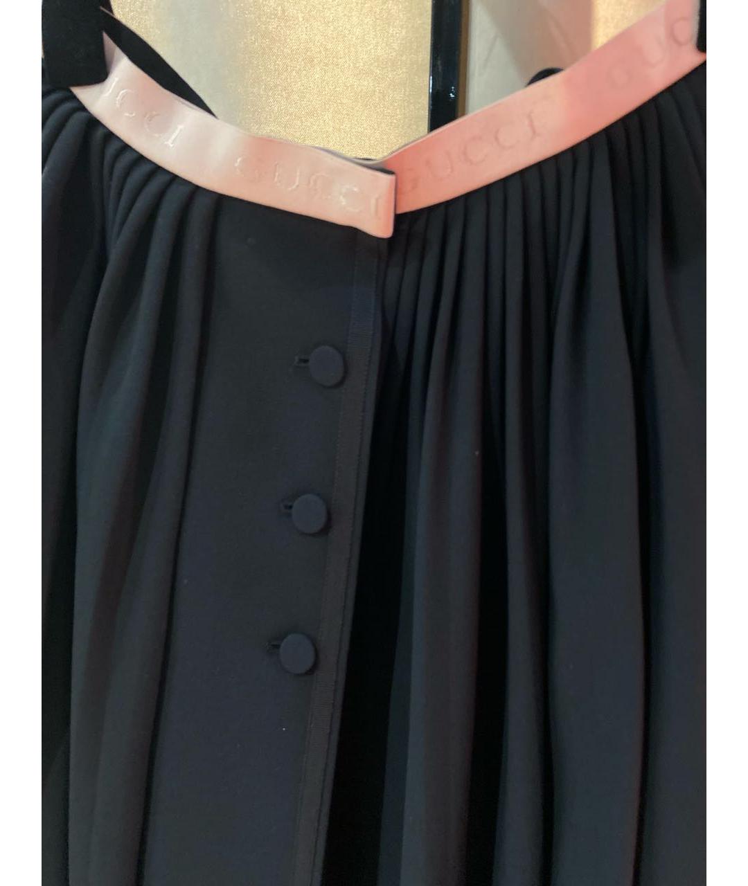 GUCCI Черная шерстяная юбка миди, фото 4