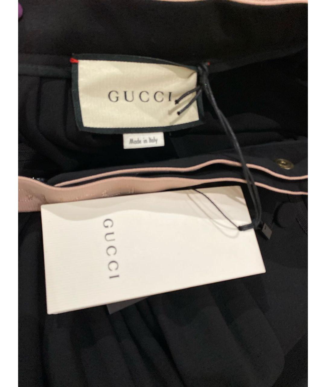 GUCCI Черная шерстяная юбка миди, фото 3