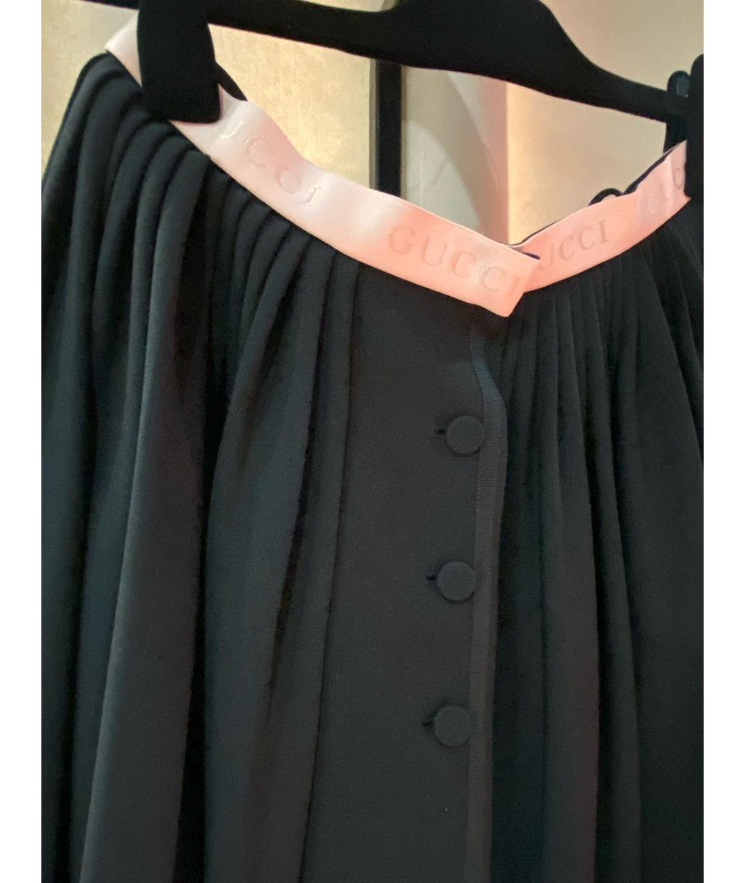 GUCCI Черная шерстяная юбка миди, фото 6