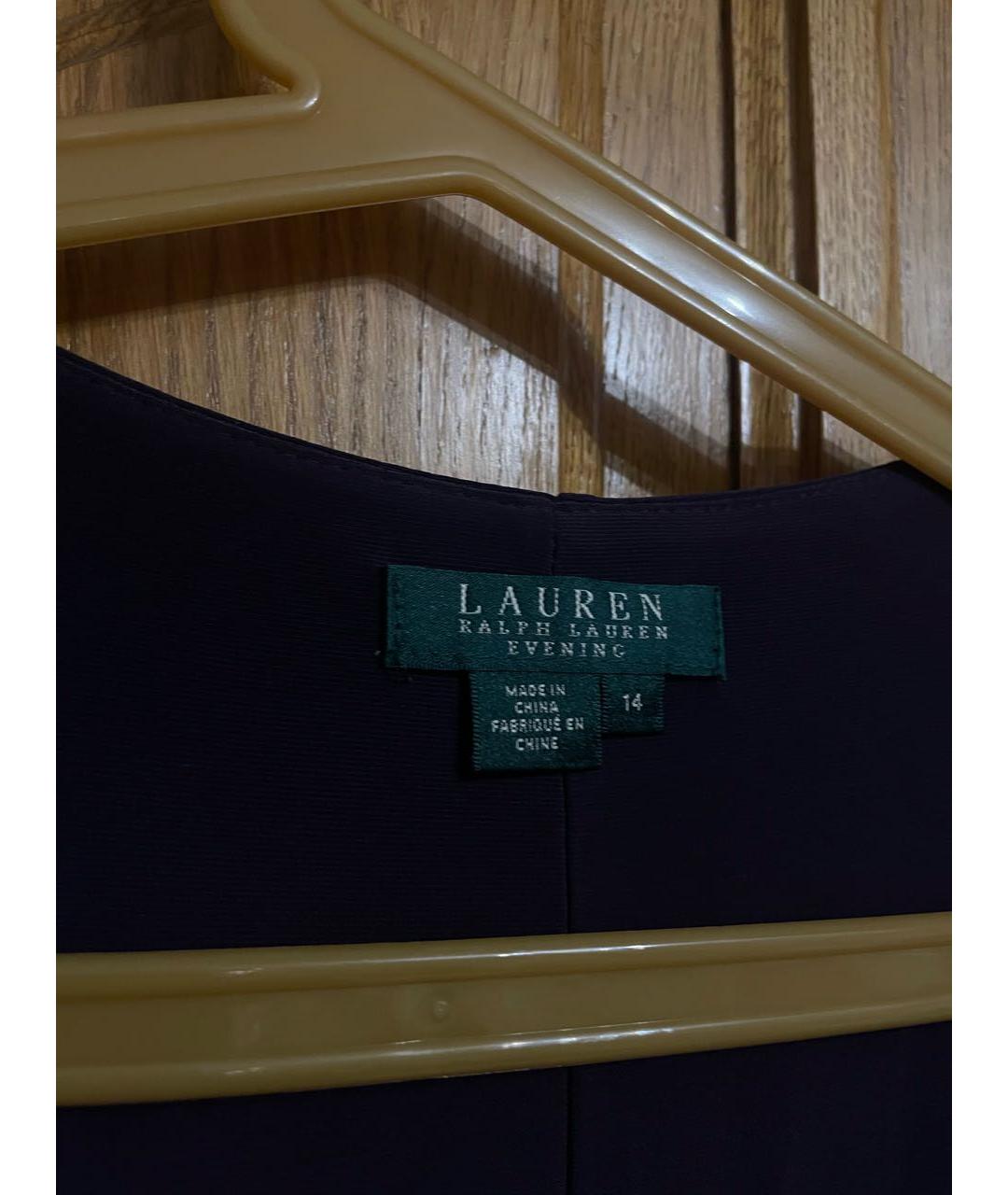 RALPH LAUREN Фиолетовое полиэстеровое вечернее платье, фото 3