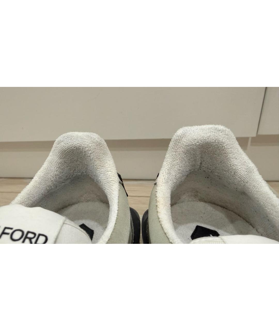 TOM FORD Серые замшевые низкие кроссовки / кеды, фото 6