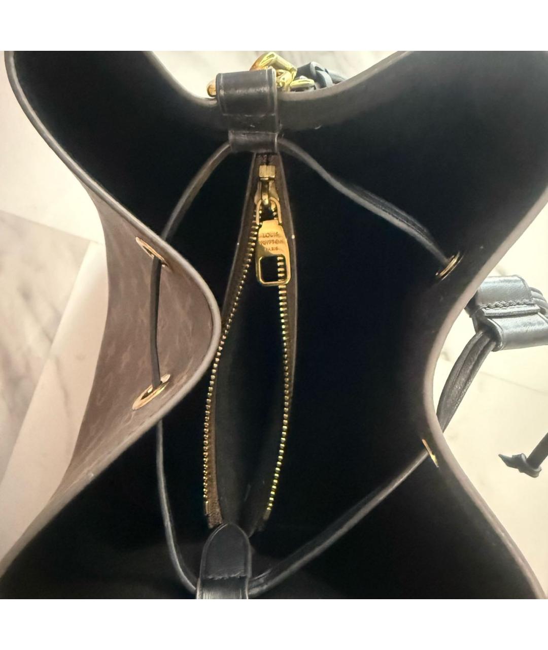 LOUIS VUITTON Коричневая кожаная сумка через плечо, фото 4