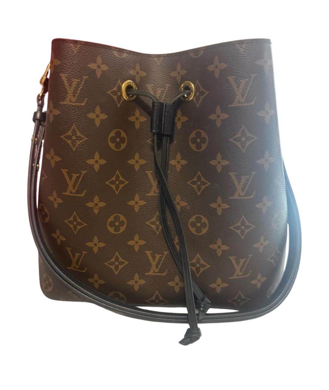LOUIS VUITTON Коричневая кожаная сумка через плечо, фото 1