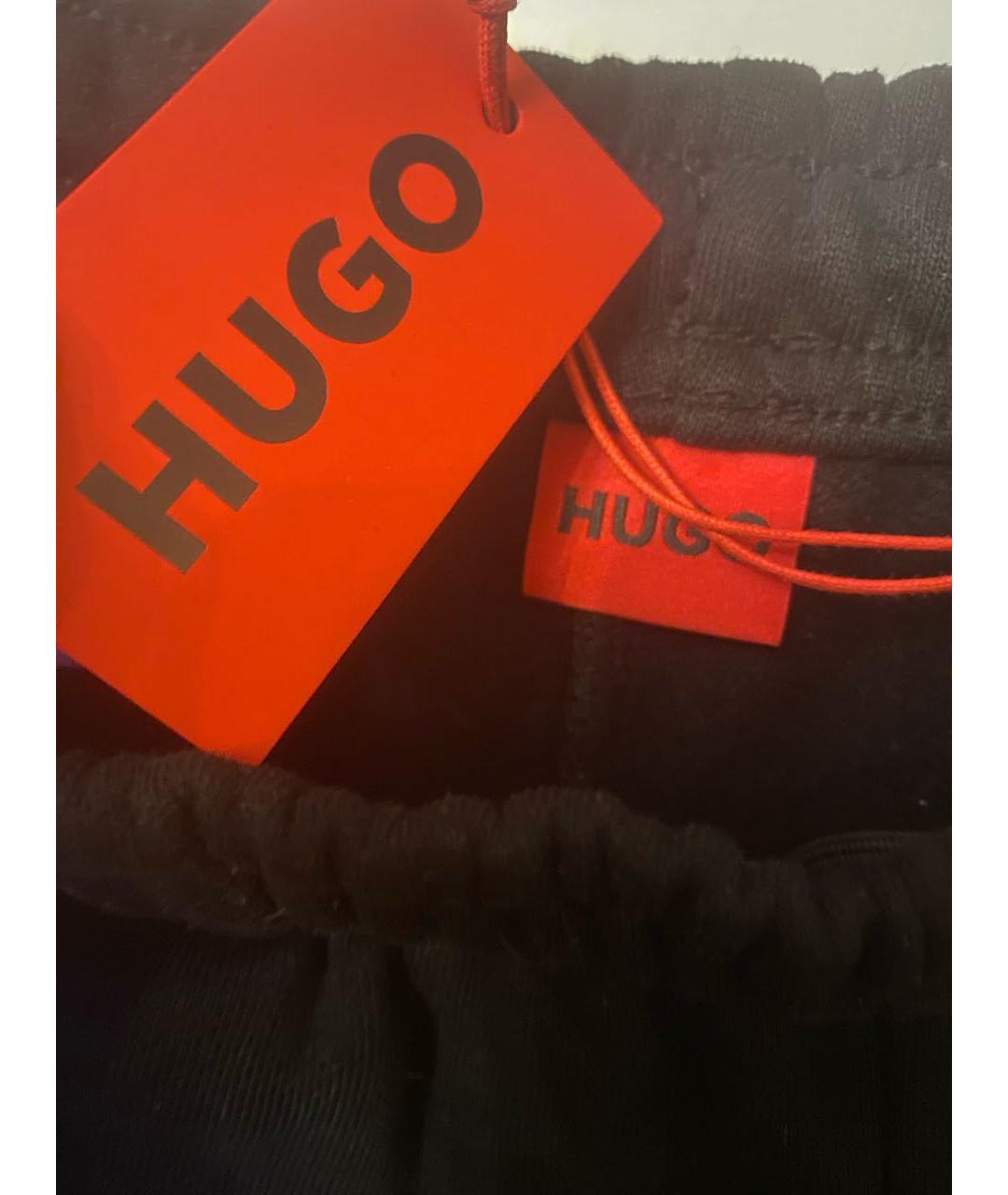 HUGO BOSS Черные хлопковые спортивные брюки и шорты, фото 3