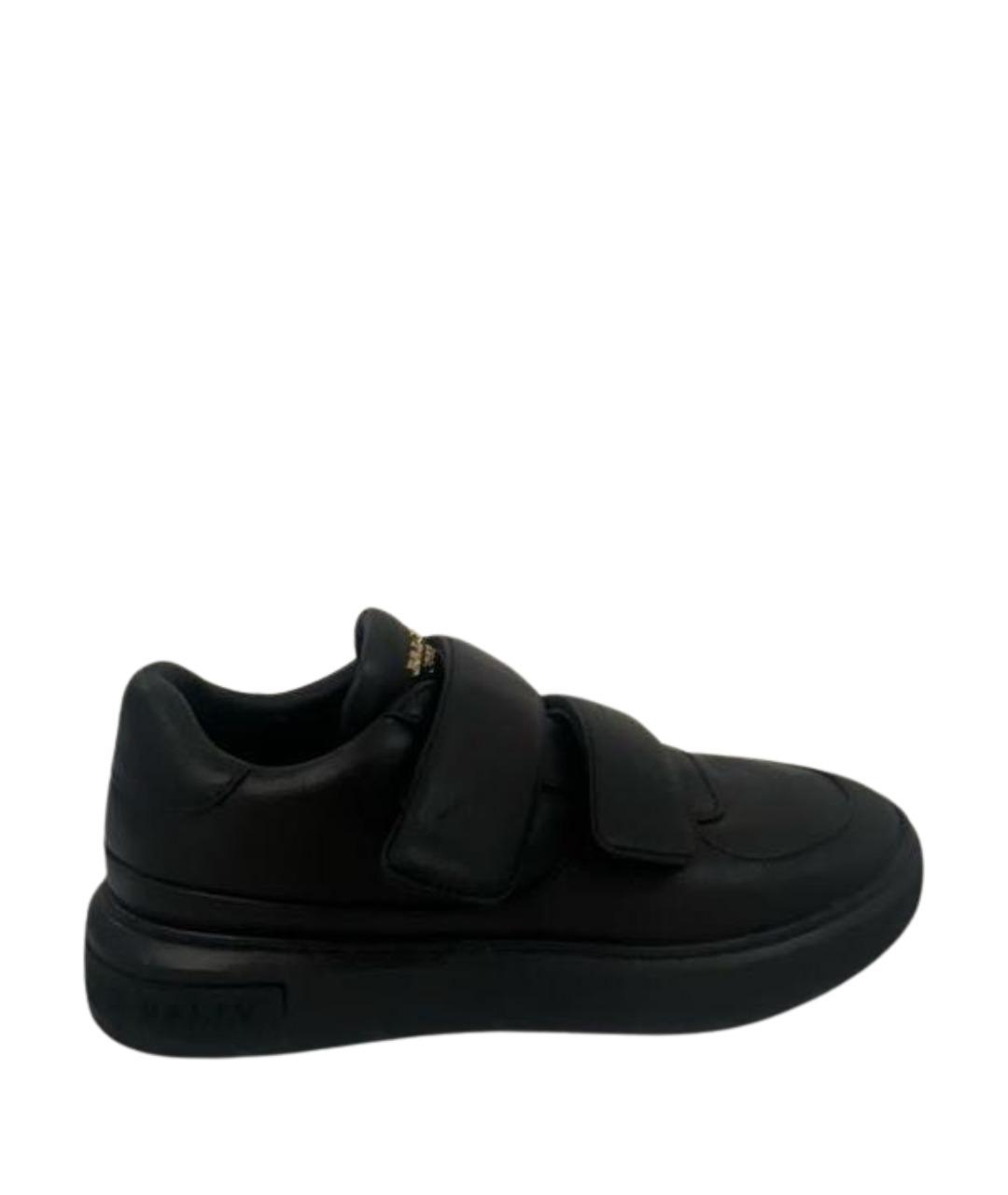 BALLY Черные кожаные кеды, фото 1
