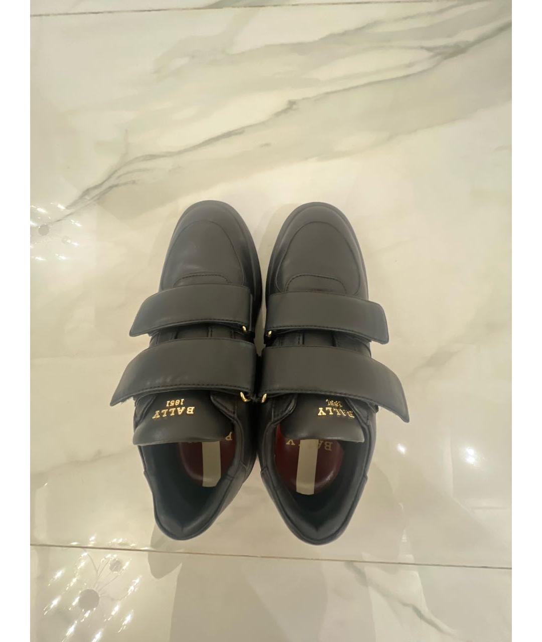 BALLY Черные кожаные кеды, фото 3