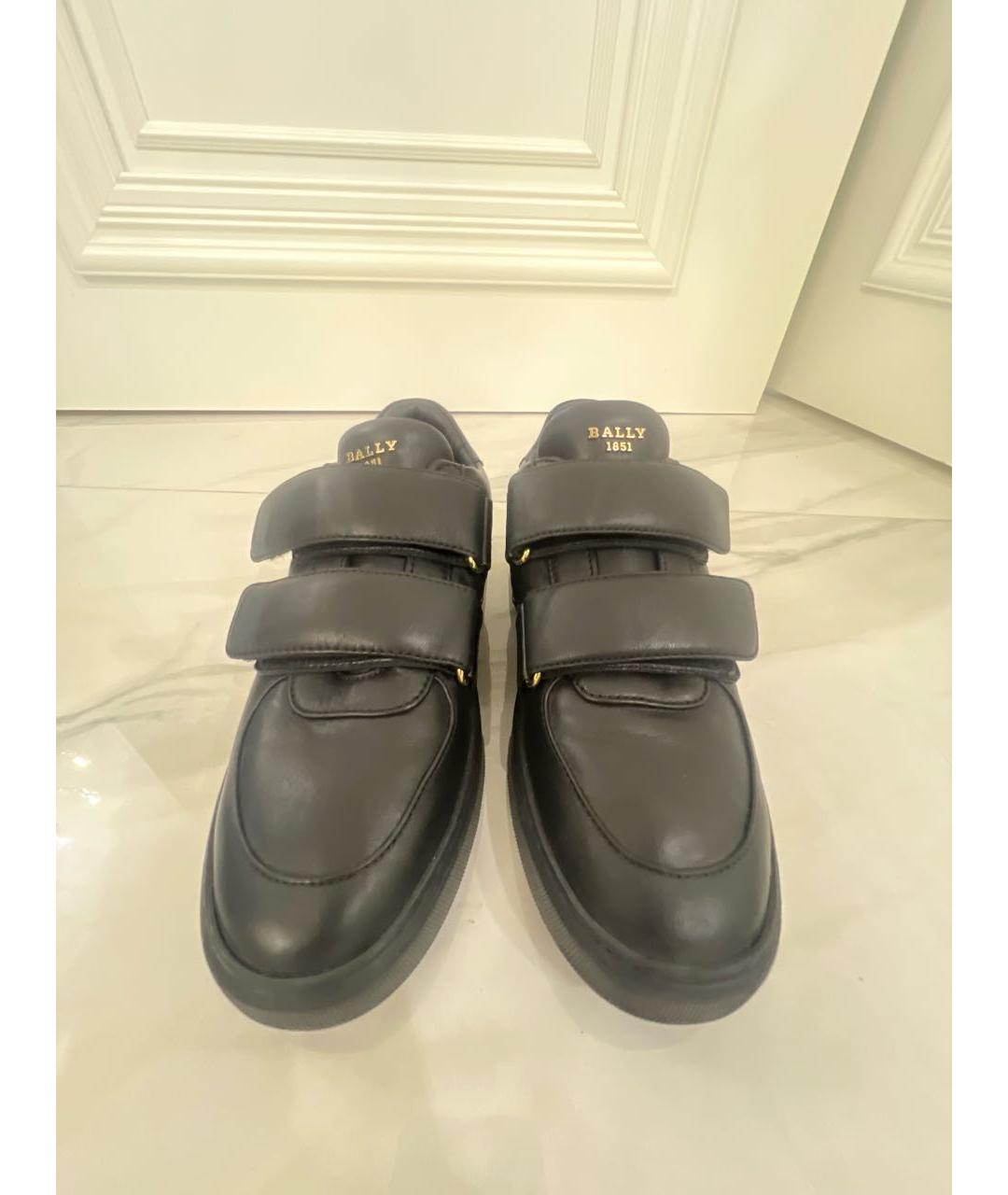 BALLY Черные кожаные кеды, фото 2