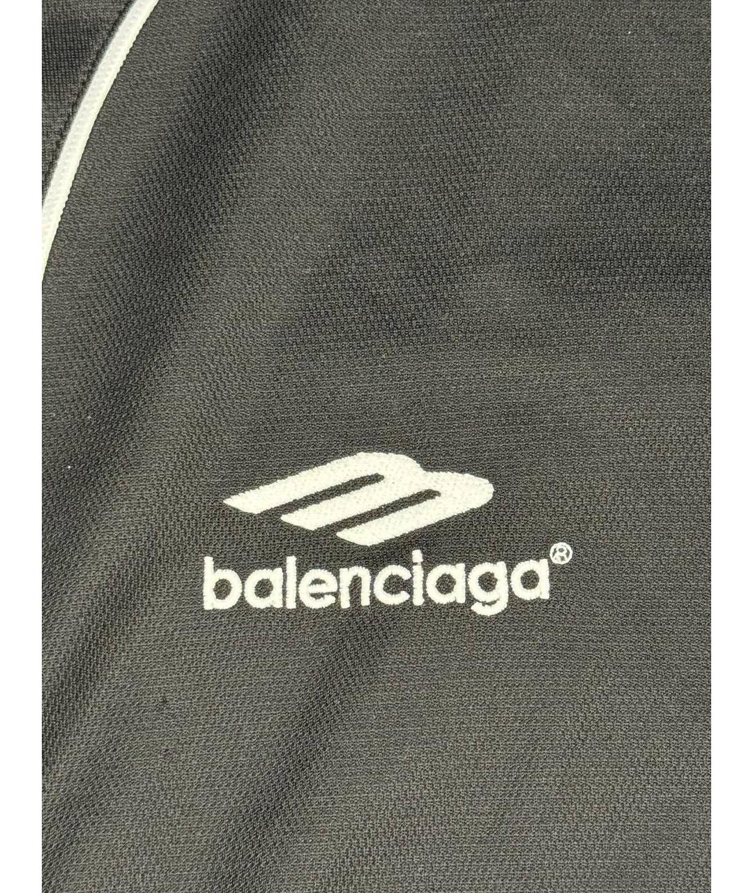 BALENCIAGA Черная хлопковая футболка, фото 3