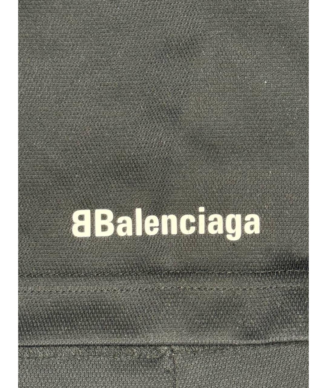 BALENCIAGA Черная хлопковая футболка, фото 5