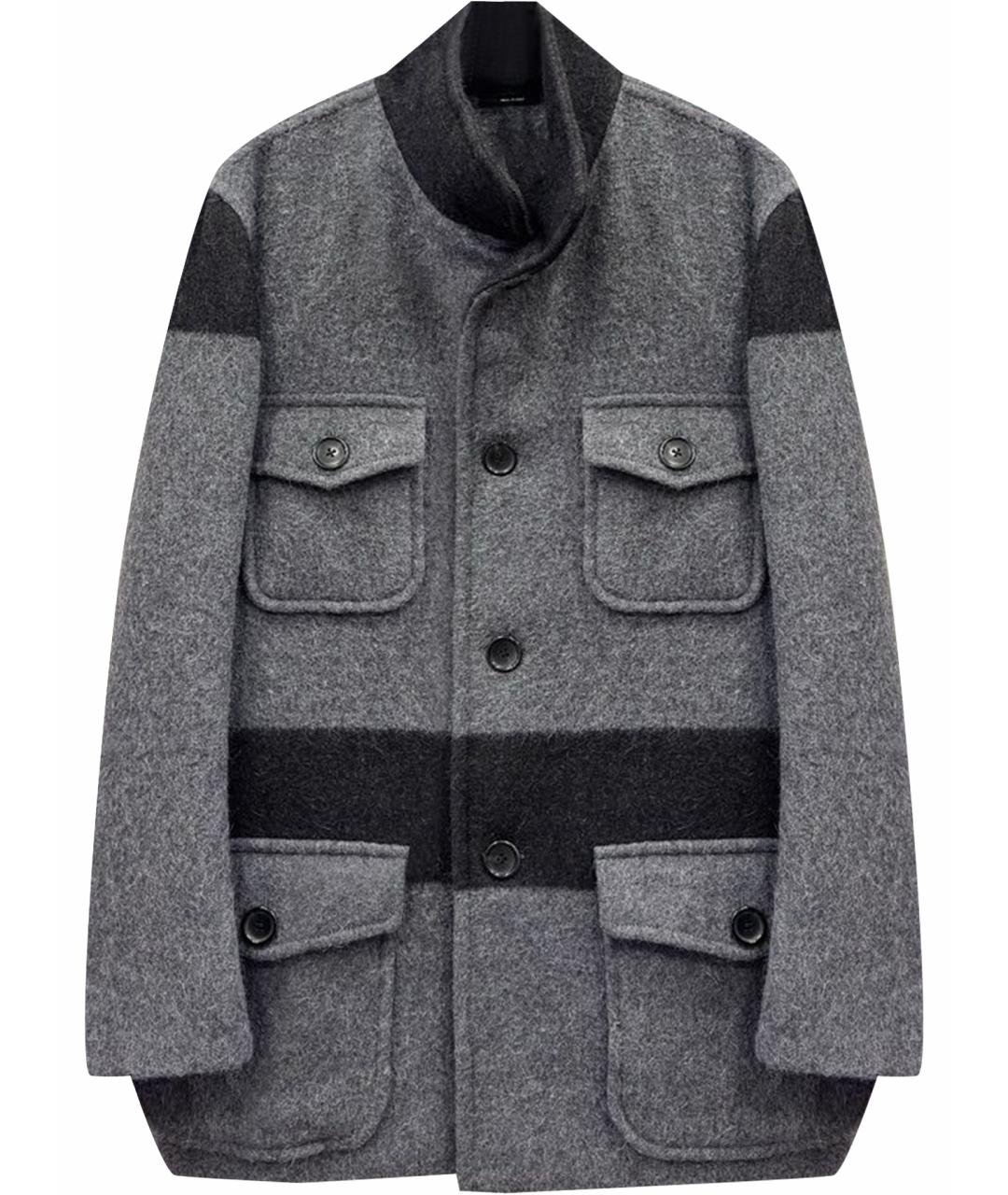 TOM FORD Серое шерстяное пальто, фото 1