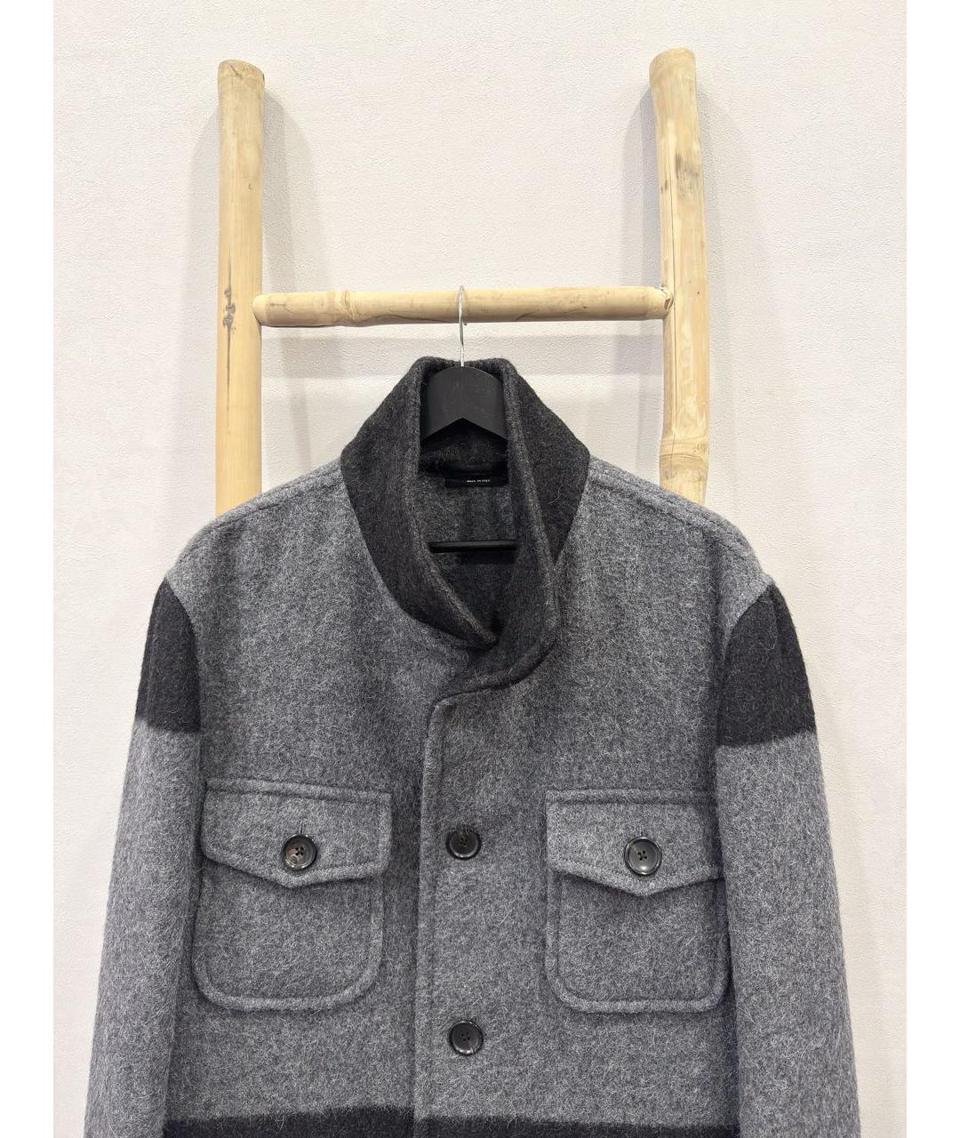 TOM FORD Серое шерстяное пальто, фото 2