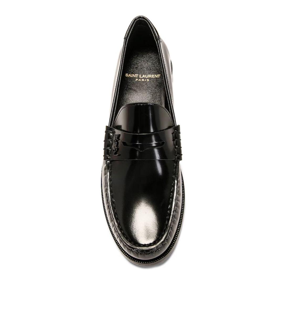 SAINT LAURENT Черные лоферы из лакированной кожи, фото 3