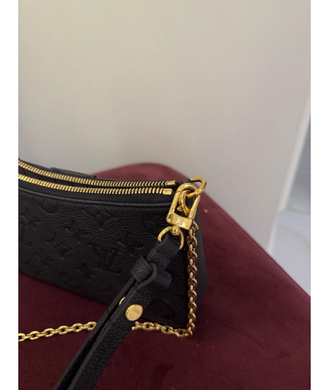 LOUIS VUITTON Черная кожаная сумка через плечо, фото 4