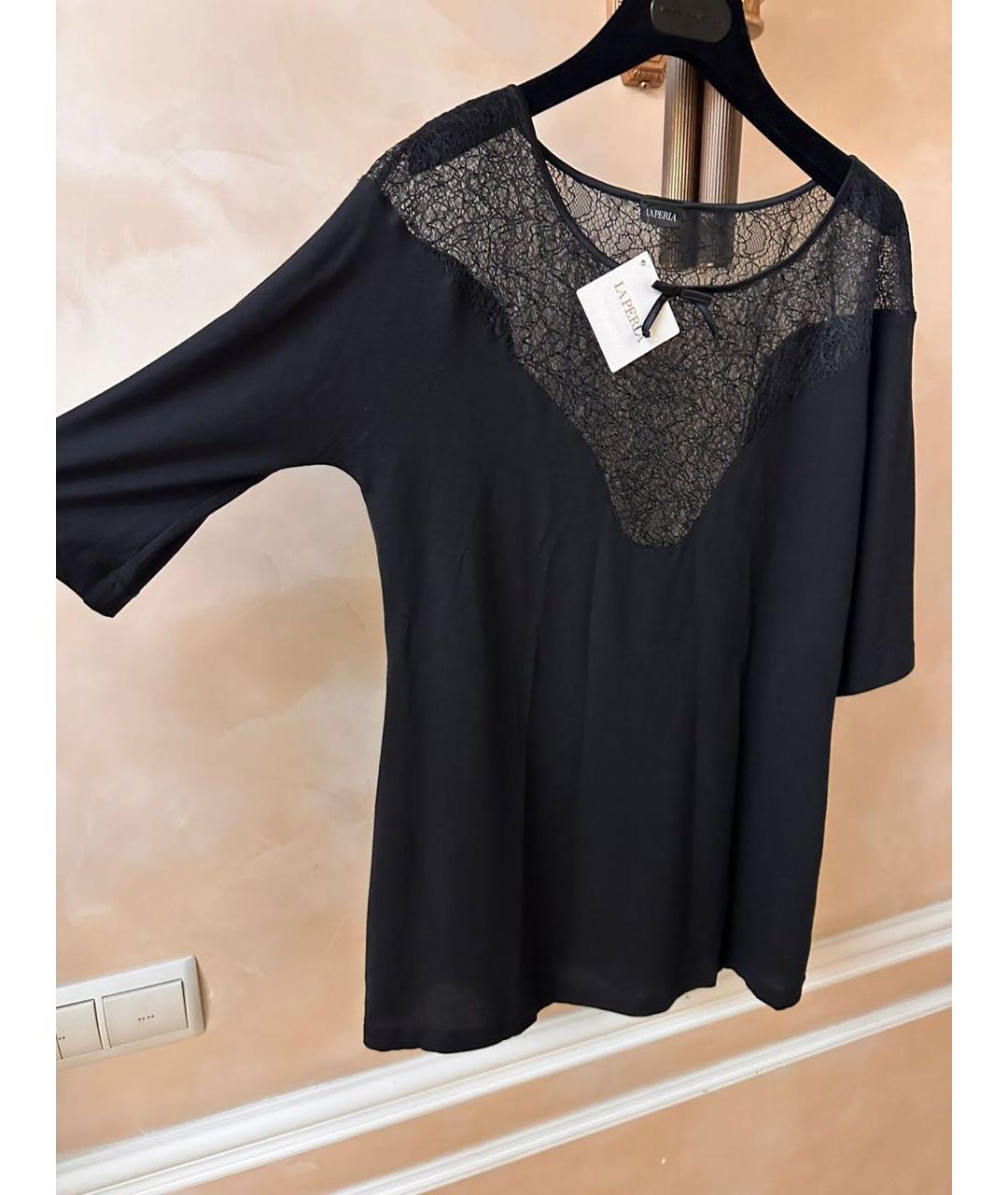 LA PERLA Черная футболка, фото 3