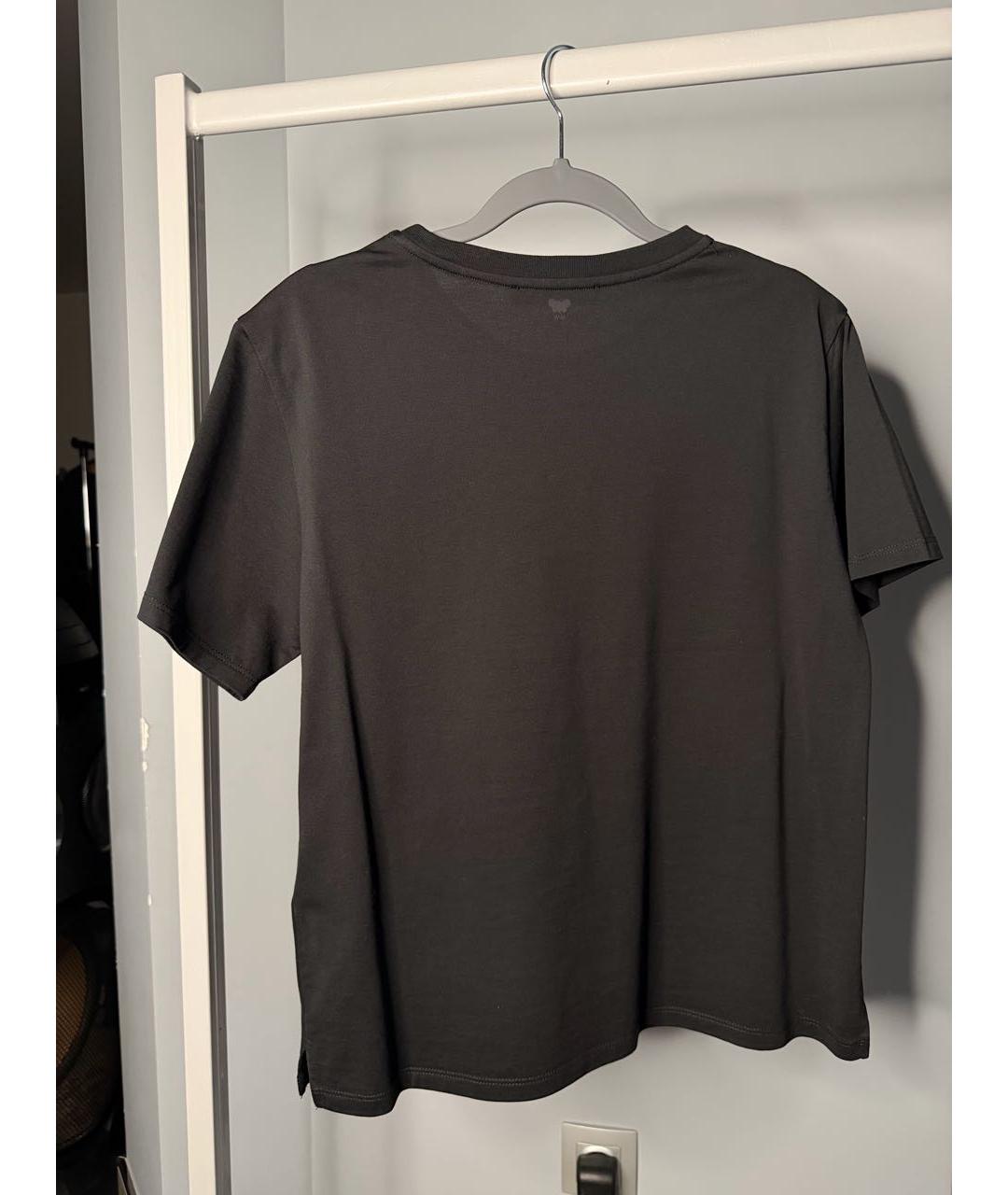 WEEKEND MAX MARA Черная хлопковая футболка, фото 2