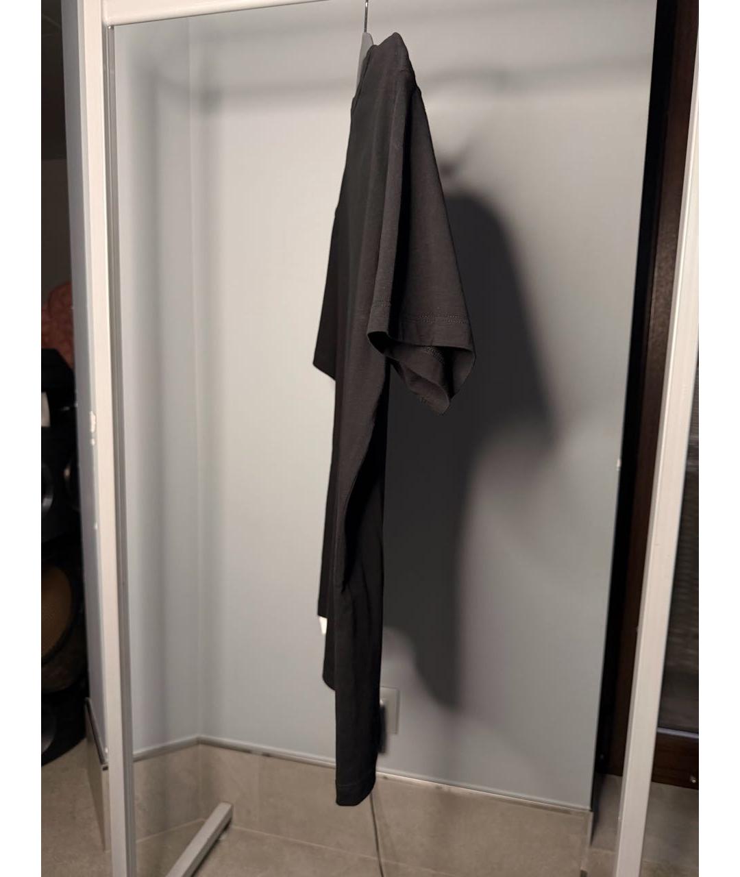 WEEKEND MAX MARA Черная хлопковая футболка, фото 5