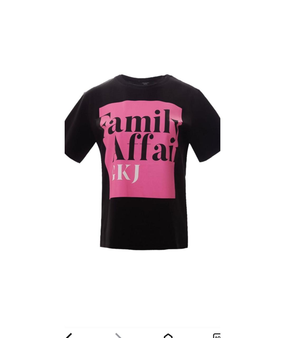 WEEKEND MAX MARA Черная хлопковая футболка, фото 1