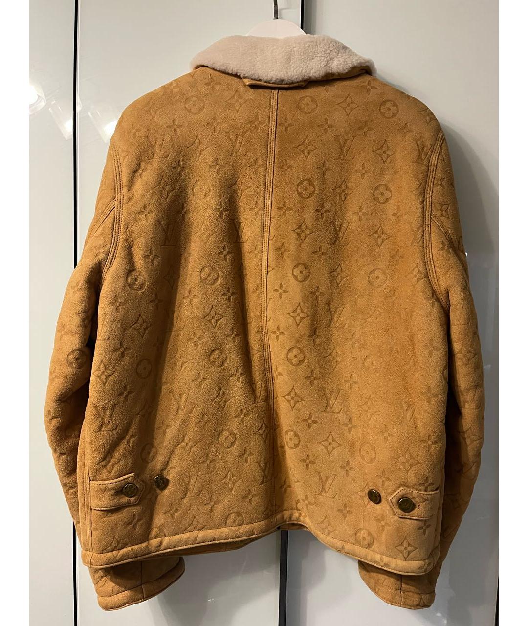LOUIS VUITTON Коричневая кожаная дубленка/шуба, фото 2
