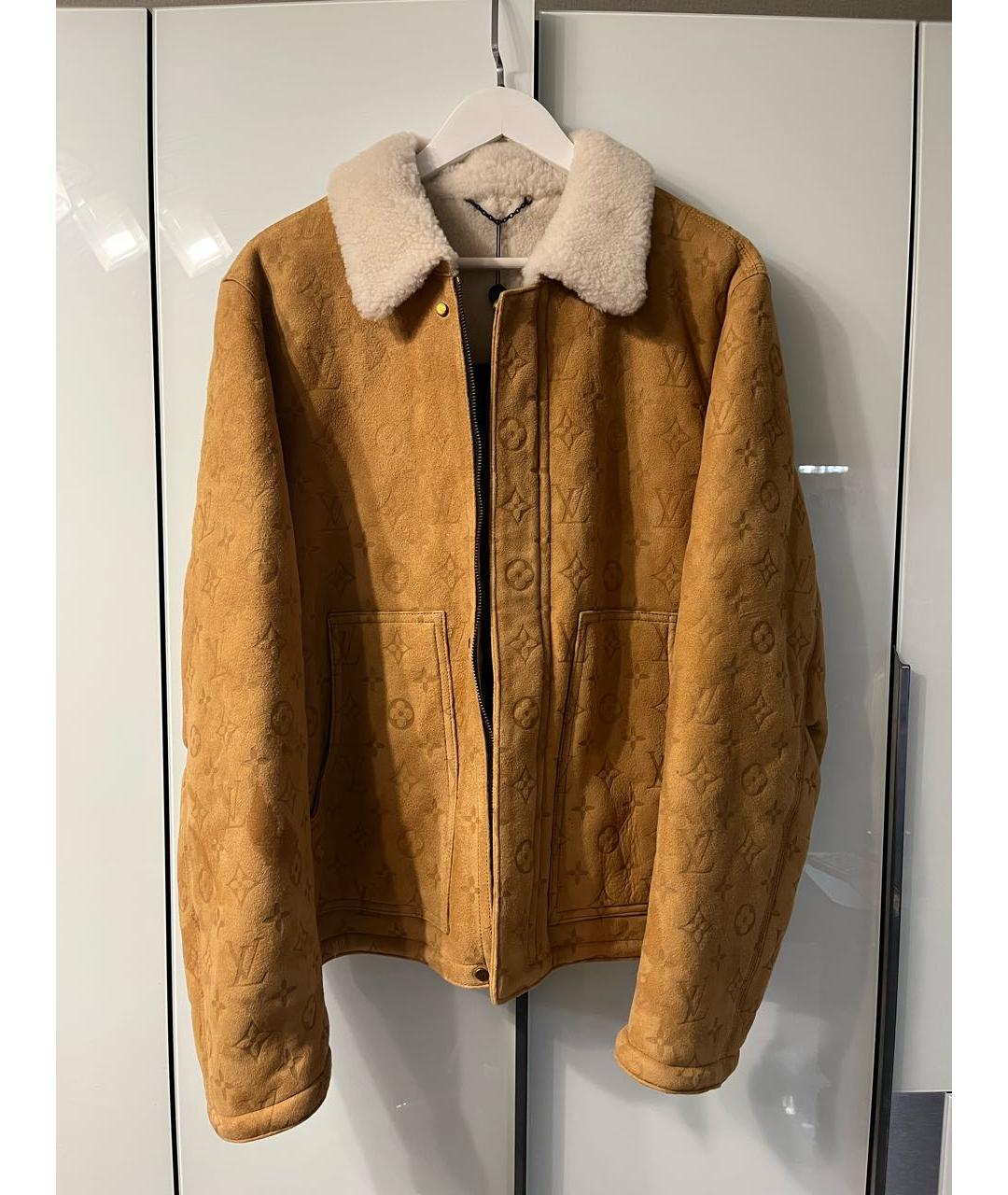 LOUIS VUITTON Коричневая кожаная дубленка/шуба, фото 7