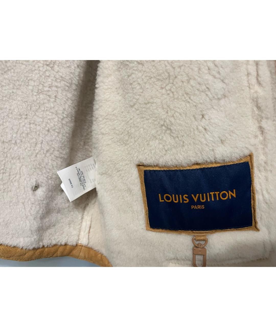 LOUIS VUITTON Коричневая кожаная дубленка/шуба, фото 5