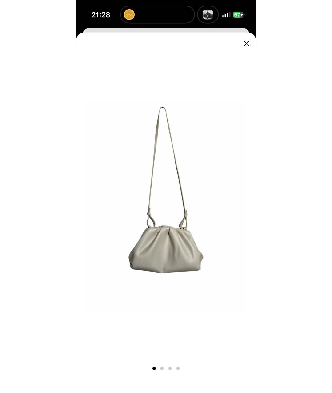 12 STOREEZ Бежевая кожаная сумка через плечо, фото 6