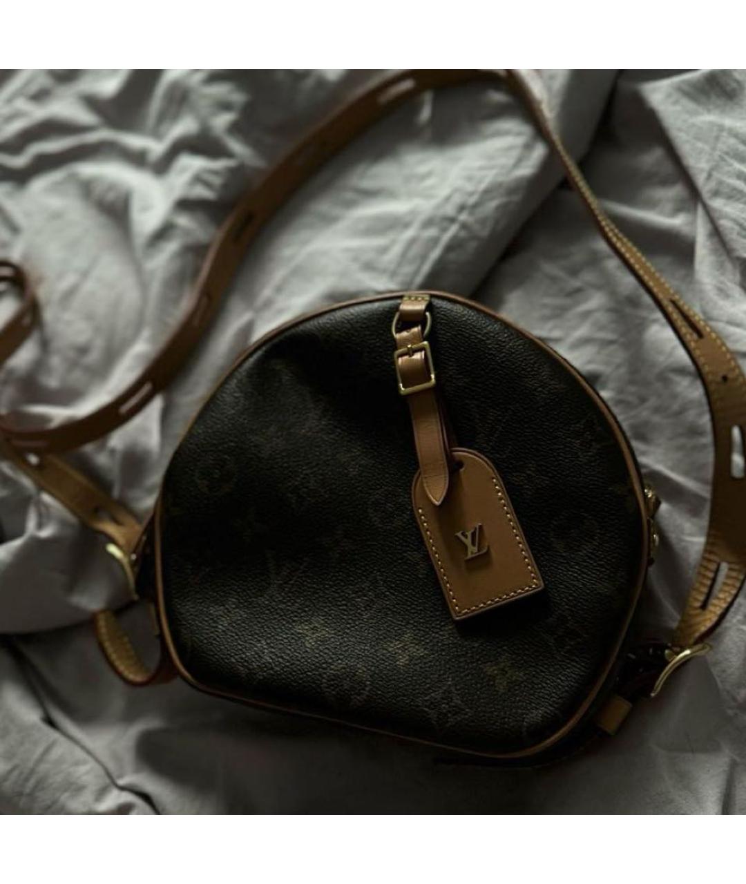 LOUIS VUITTON Коричневая кожаная сумка тоут, фото 2